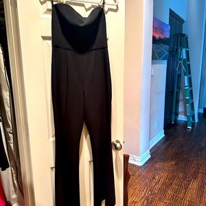 Black Halo Black Strapless Jumpsuit